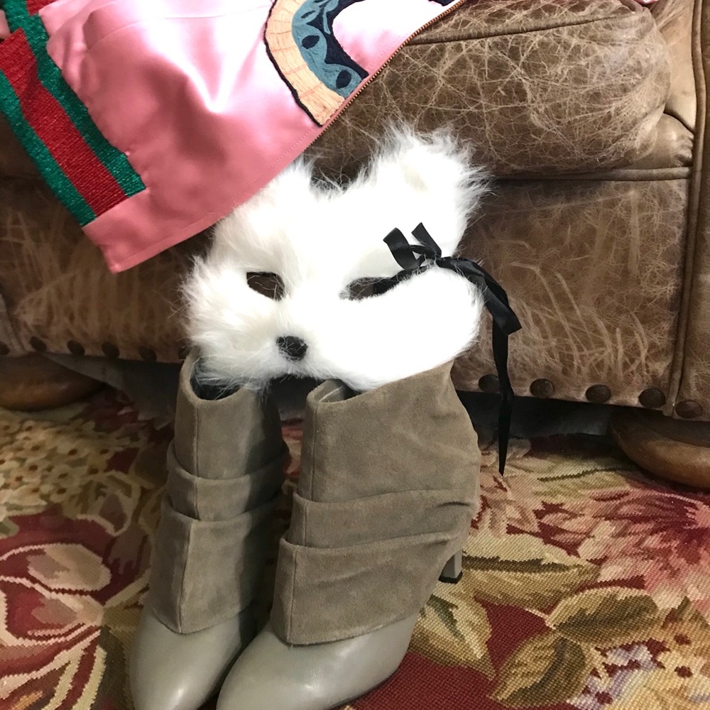 Never worn gray suede Matiko boots